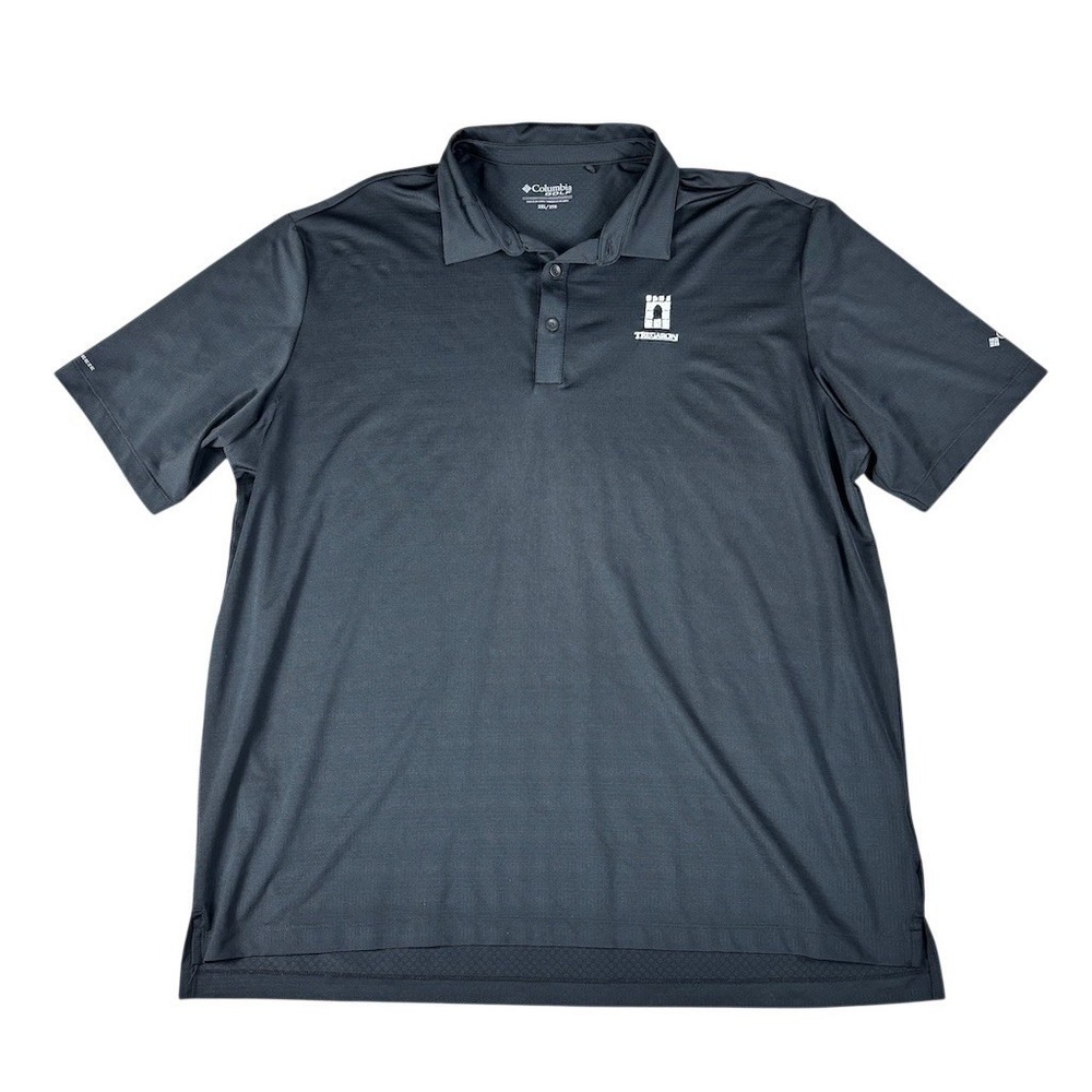 Columbia Golf Polo Shirt Mens‎ 2XL Gray Omni-Freeze Short Sleeve Logo